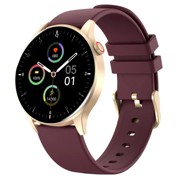 Bdday Round Sleek Digital Fitness Watch - Purple