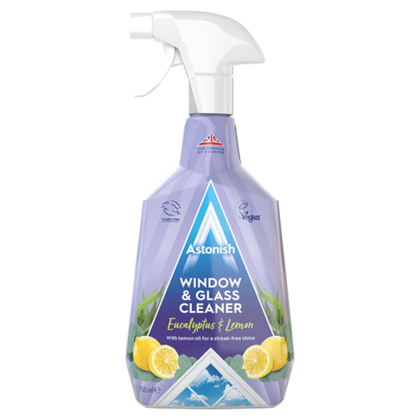 Astonish Window & Glass Cleaner Eucalyptus & Lemon 750ml – Case of 12